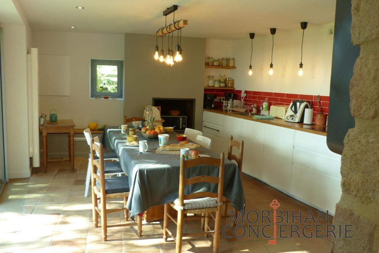 Belle Longere En Campagne A Larmor Baden 빌라 외부 사진